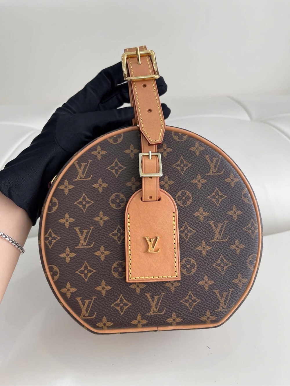Louis Vuitton Monogram Round Vanity Bag in Brown and Tan